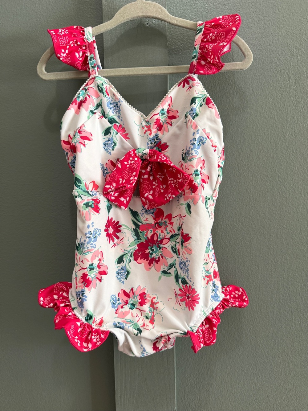 SweetHoney Kids One-Piece Swimsuit in White, Pink, Blue
